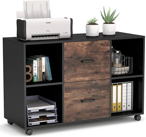2-Drawer Rolling File Cabinet