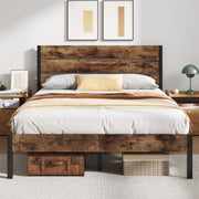 Queen Metal Bed Frame with Headboard & Footboard