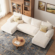 112-Inch U-Shaped Sectional Sofa
