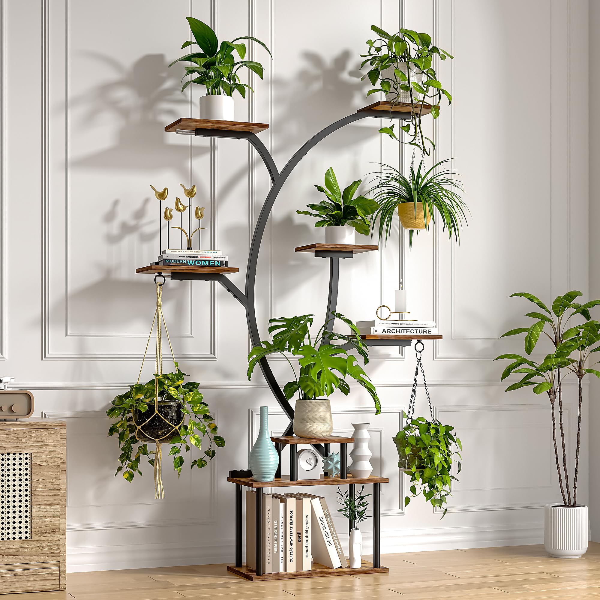 8-Tier Vertical Plant Stand with Grow Lights