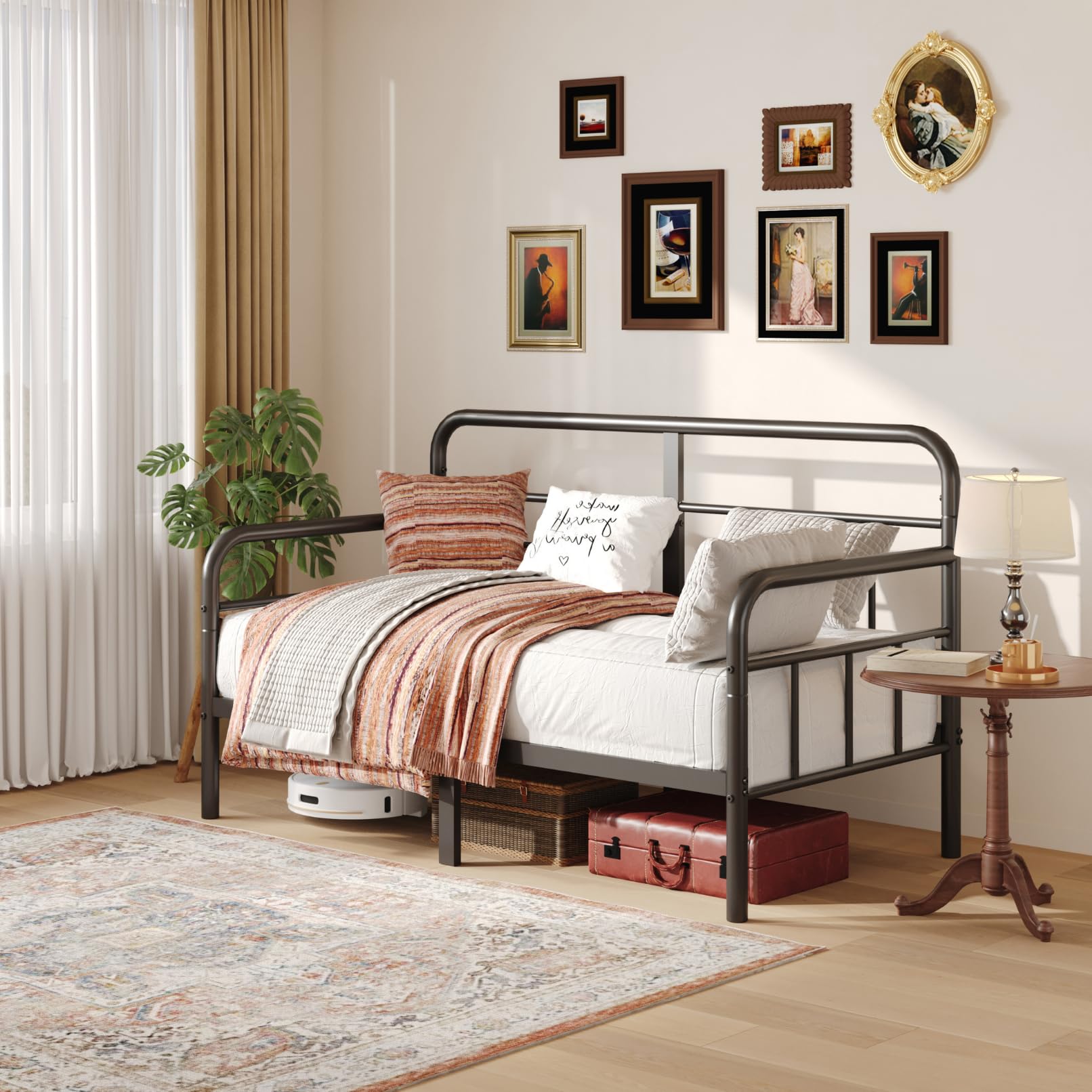 Twin Metal Daybed Frame with Storage