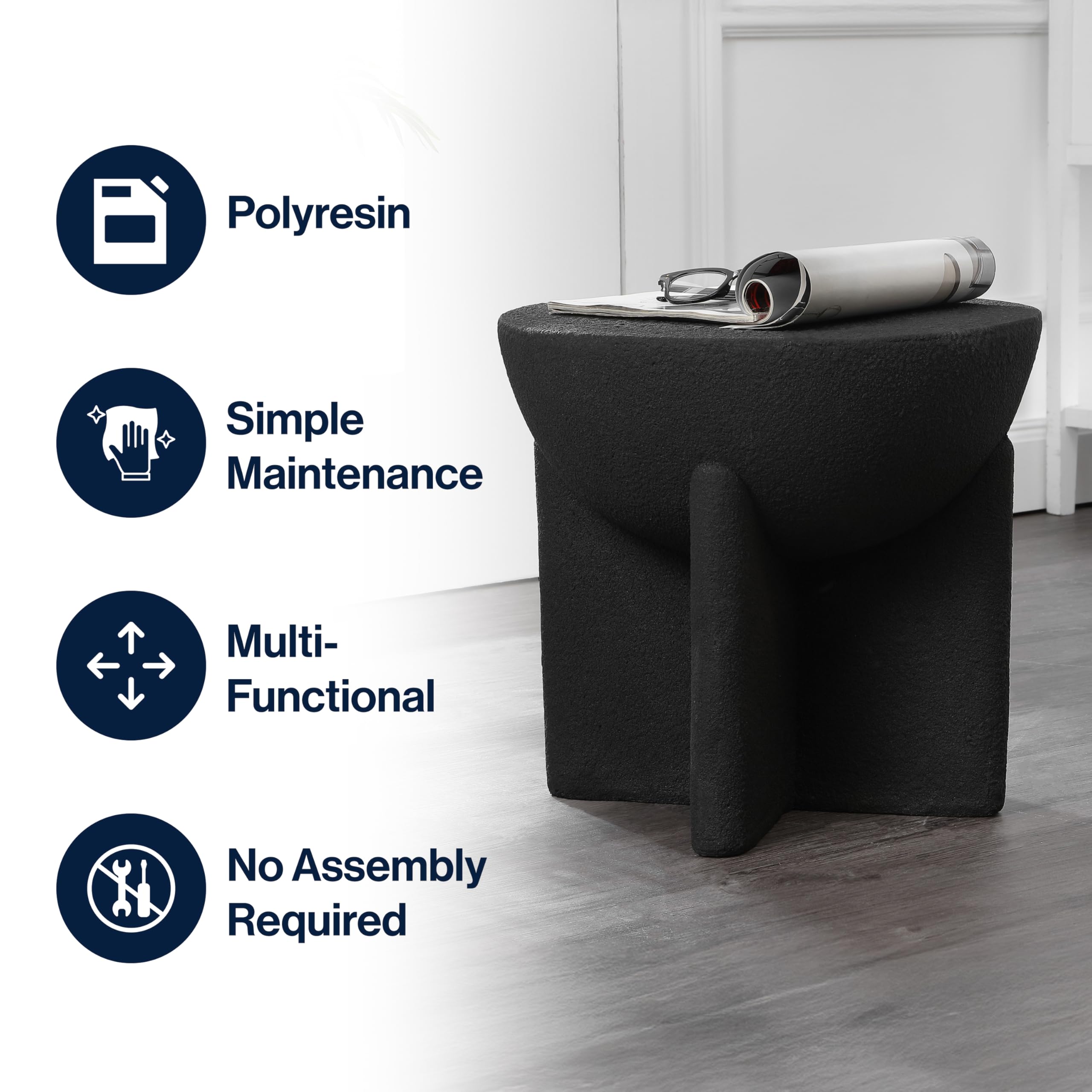 Round Drum Accent Table – Indoor/Outdoor