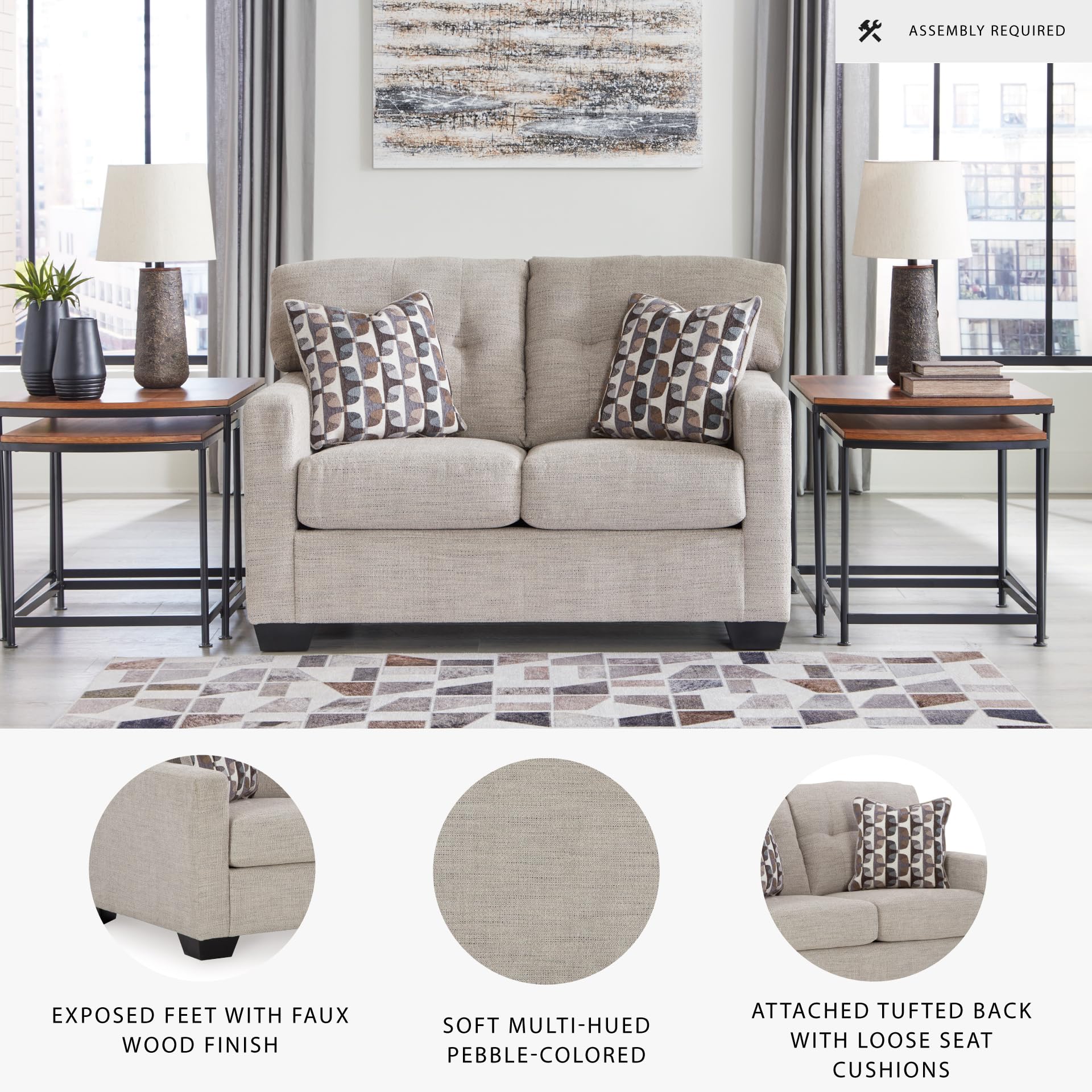 Contemporary Tufted Loveseat