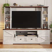 Farmhouse Entertainment Center with LED Lights