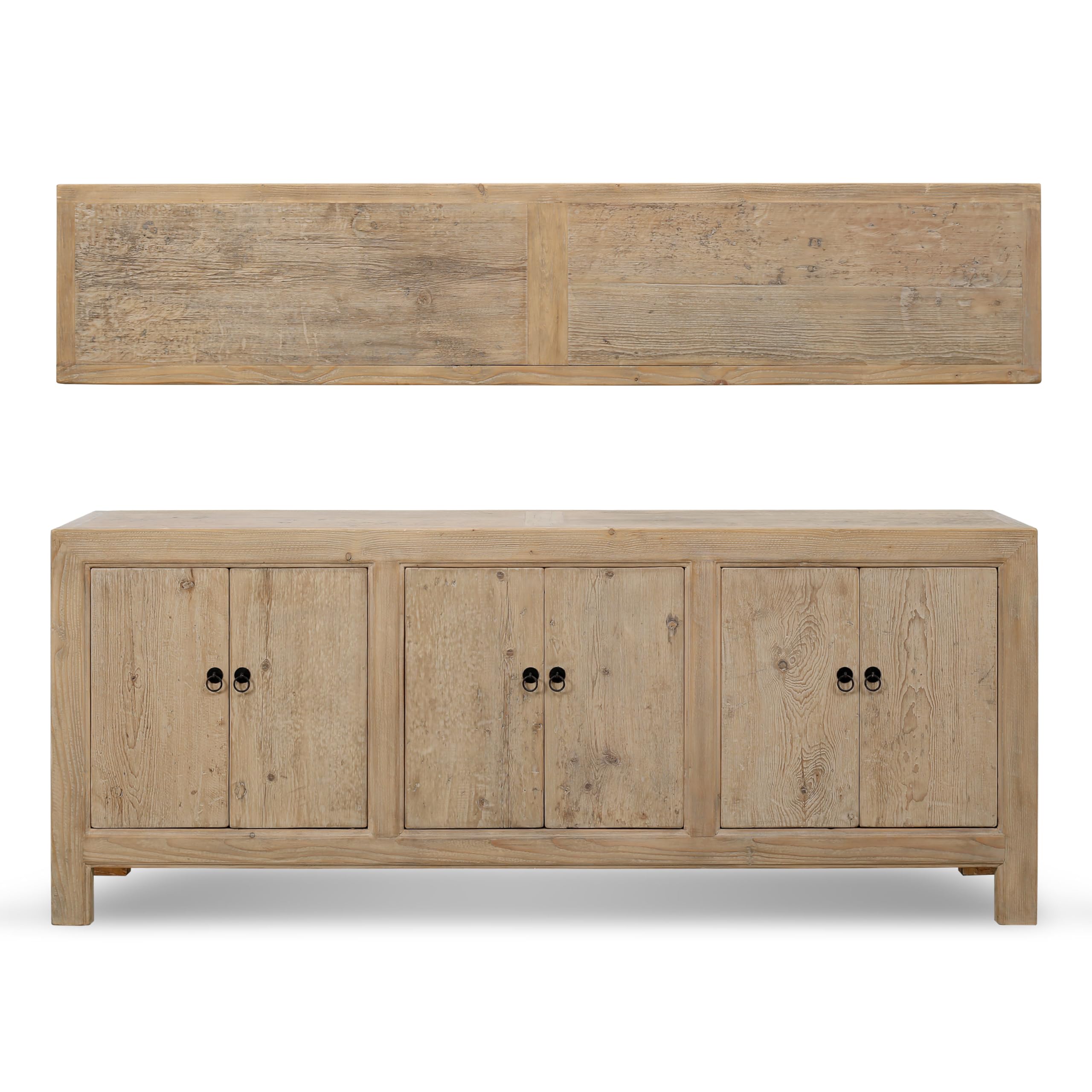 Artissance Home Reclaimed Wood Sideboard Buffet Cabinet with Storage – Rustic Buffet Sideboard Cabinet with 6 Drawers, Natural Wood Finish, 35.5” Tall for Dining Room, Living Room & Entryway