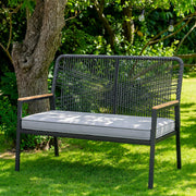 Rattan Patio Loveseat with Cushion