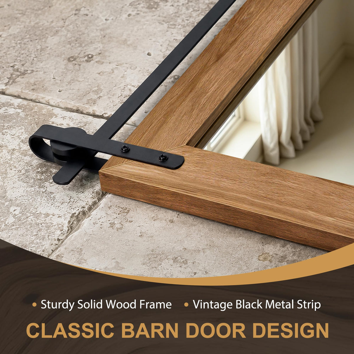 Rustic Barn Door Wall Mirror