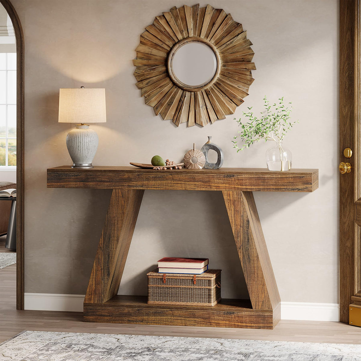 Rustic Farmhouse Console Table