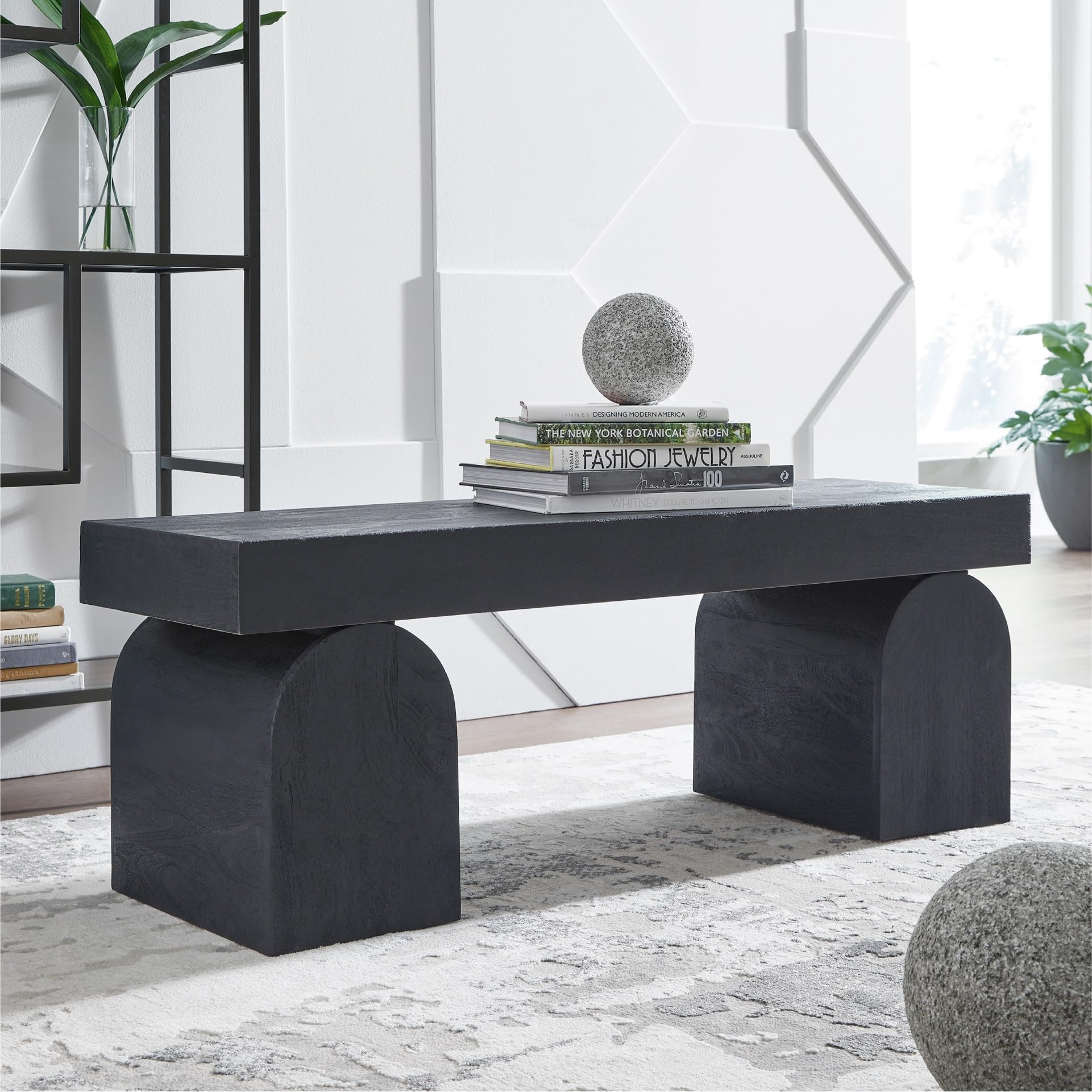 Modern Wood Accent Bench