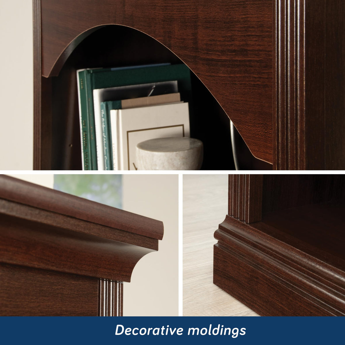 Cherry 5-Shelf Bookcase