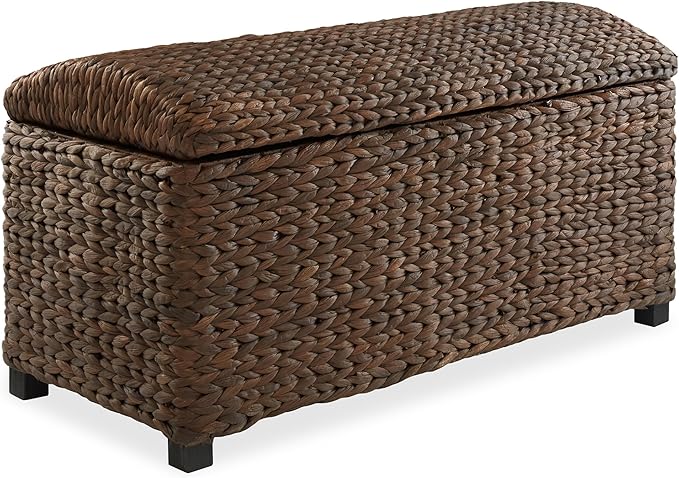 Water Hyacinth Storage Trunk with Curved Lid