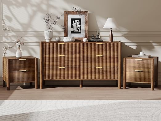 3-Piece Bedroom Dresser Set with Nightstands