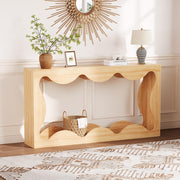 Rustic Scalloped Entryway Console Table