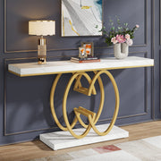 Faux Marble Console Table