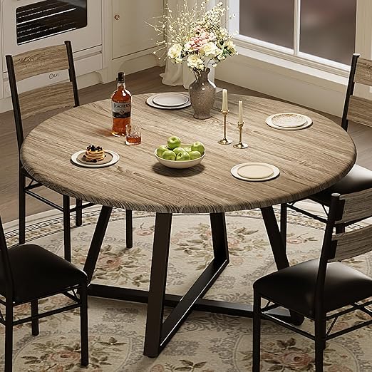 Round Dining Table & Chair Set for 4, 5-Piece