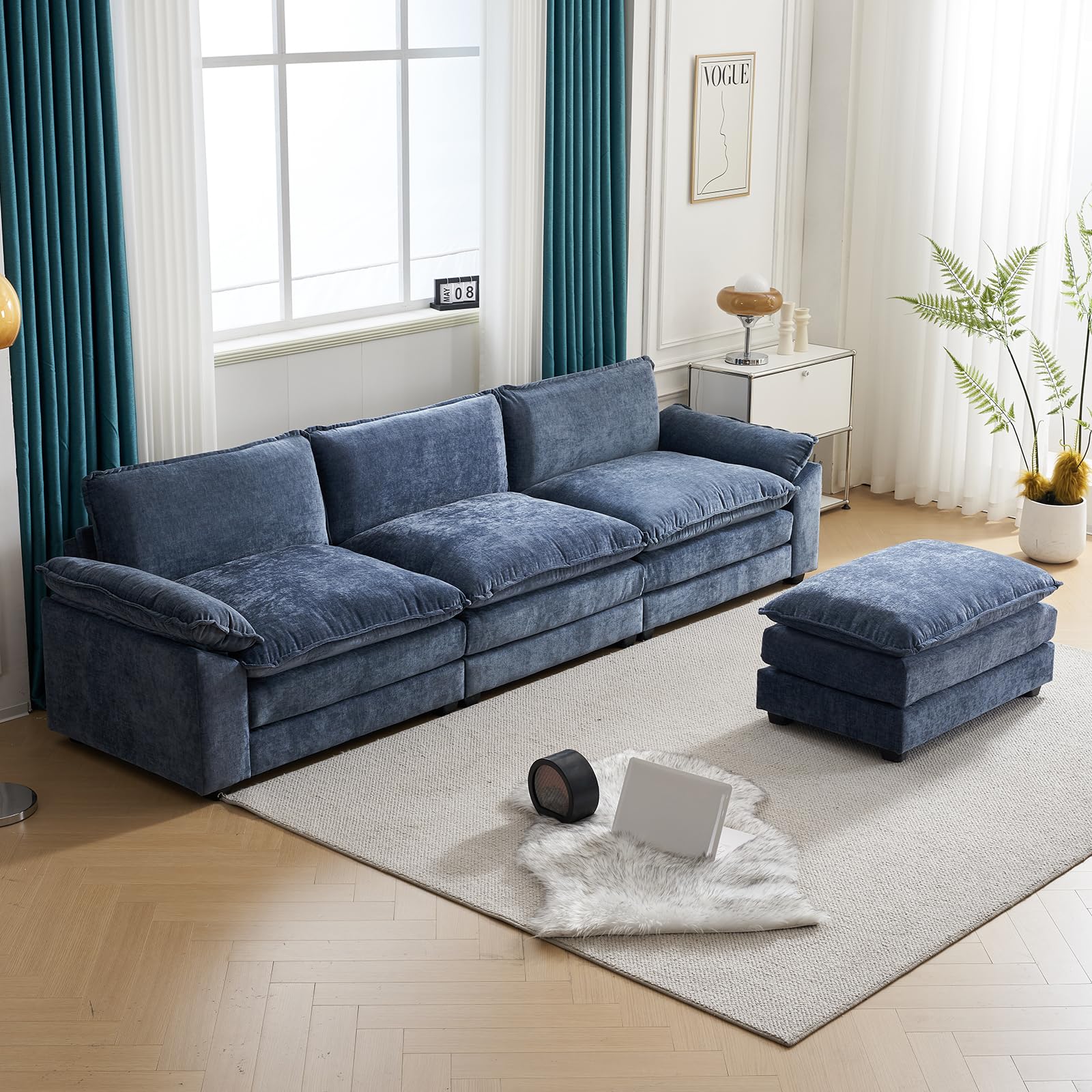 Modular Sectional Sofa with Ottoman
