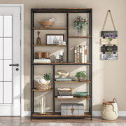 8-Tier Staggered Bookcase