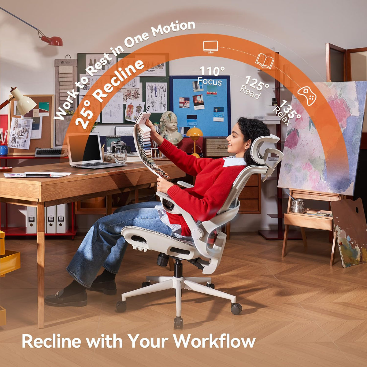 SIHOO B100 Mesh Ergonomic Office Chair with Adaptive Lumbar Support