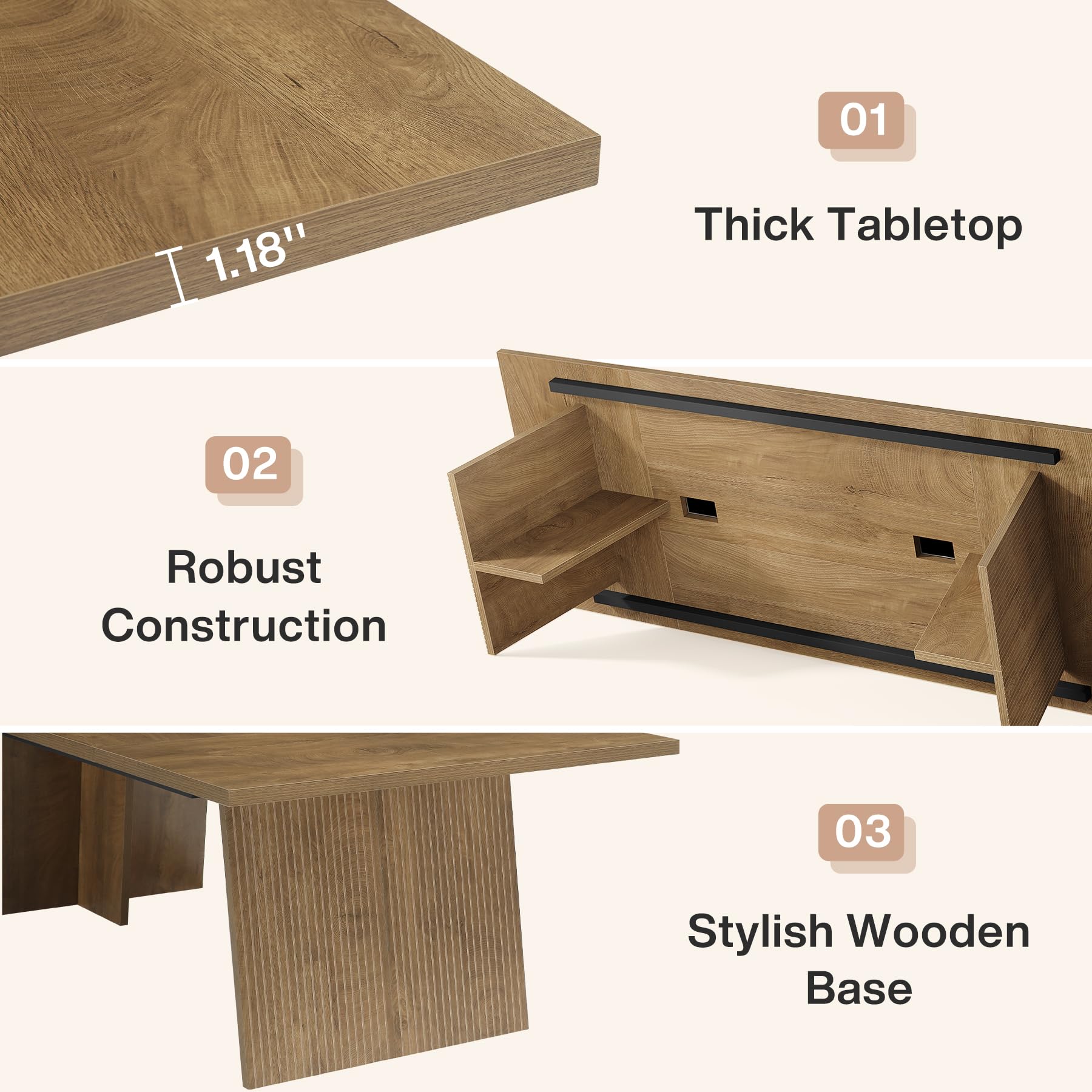 8ft Conference Table for 10 People