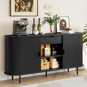 ONBRILL 63" Sideboard Buffet Cabinet with Storage Drawer & Shelves,Black