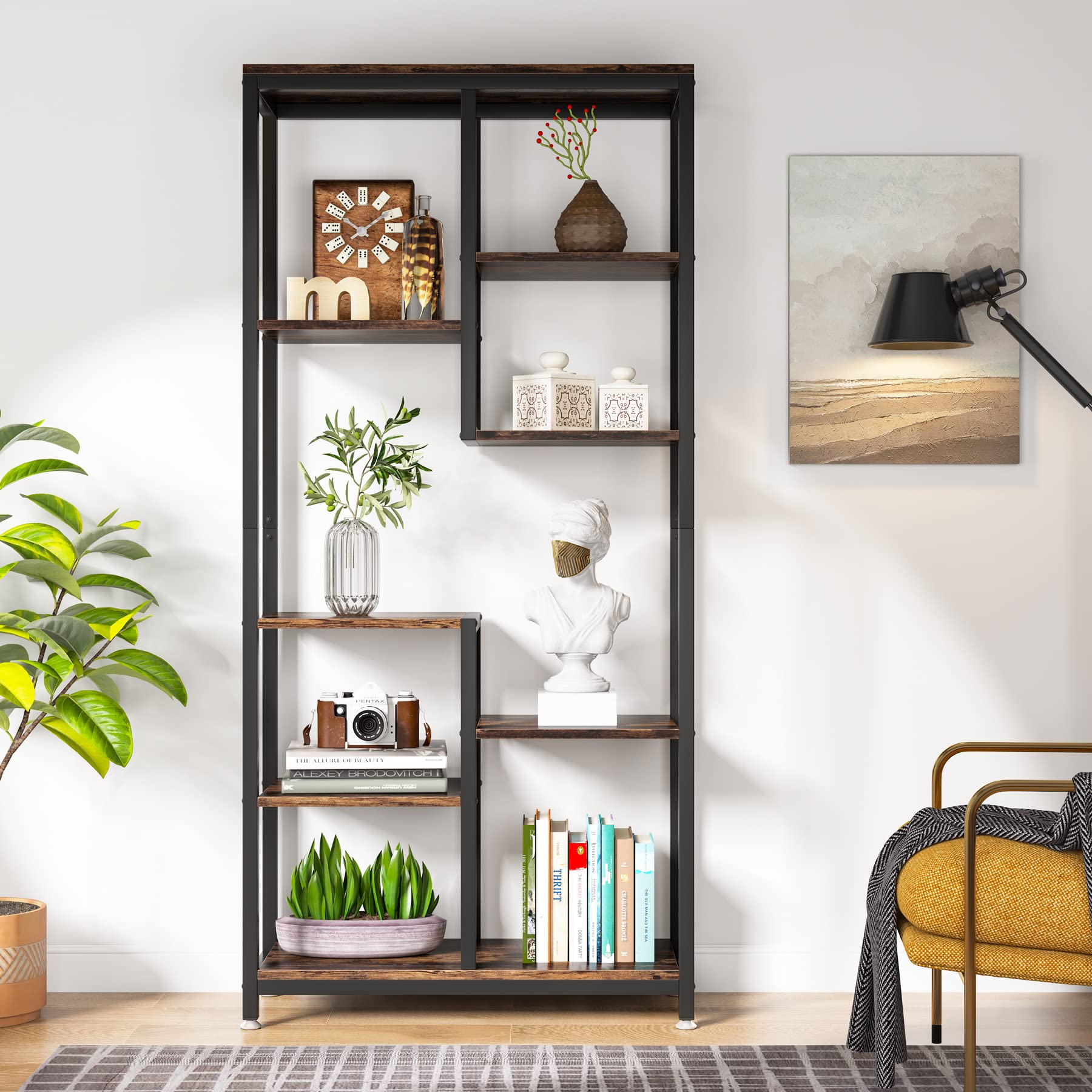8-Shelf Industrial Bookcase
