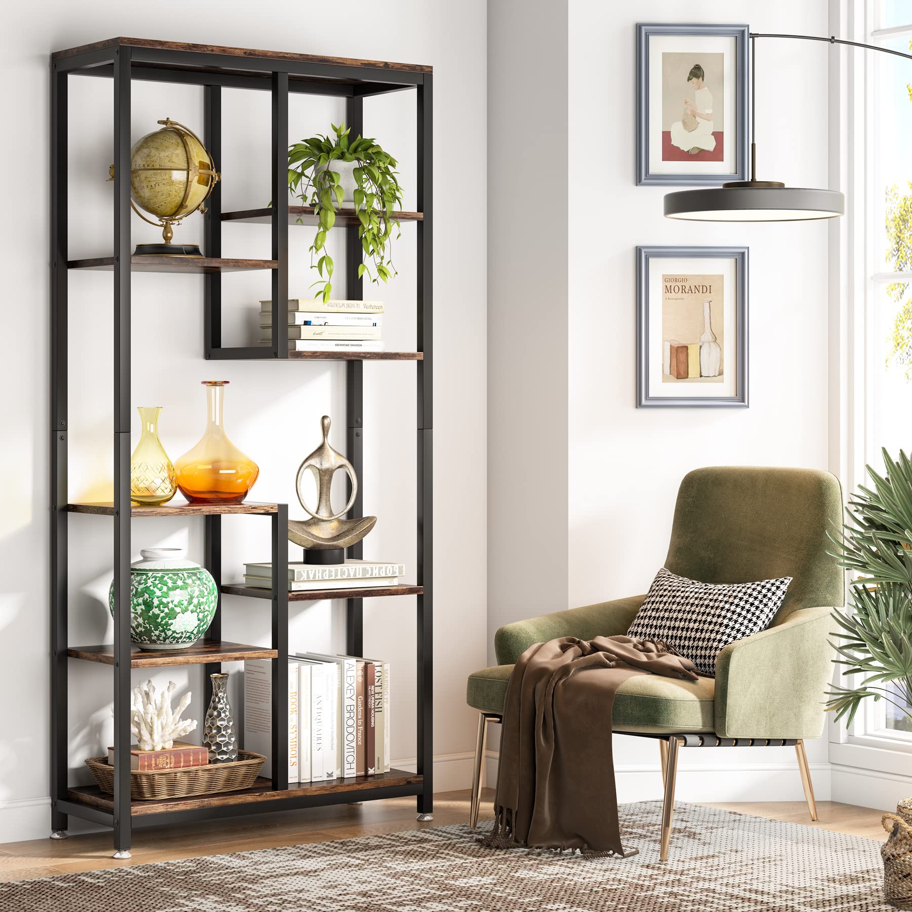 8-Shelf Industrial Bookcase
