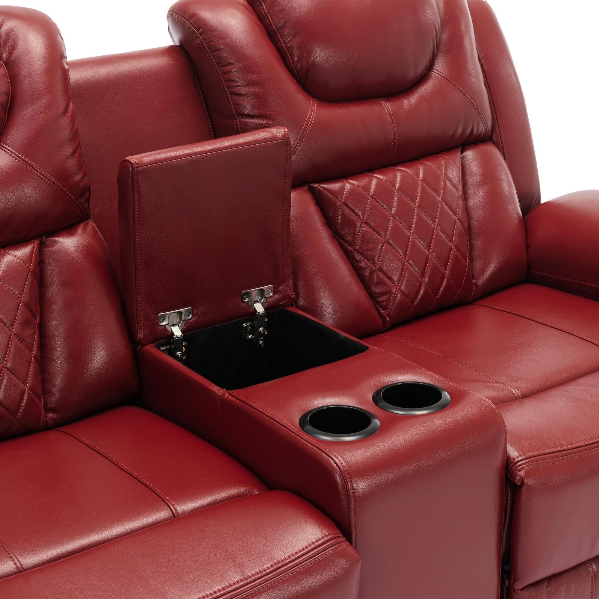 Manual Recliner Loveseat with LED Light Strip
