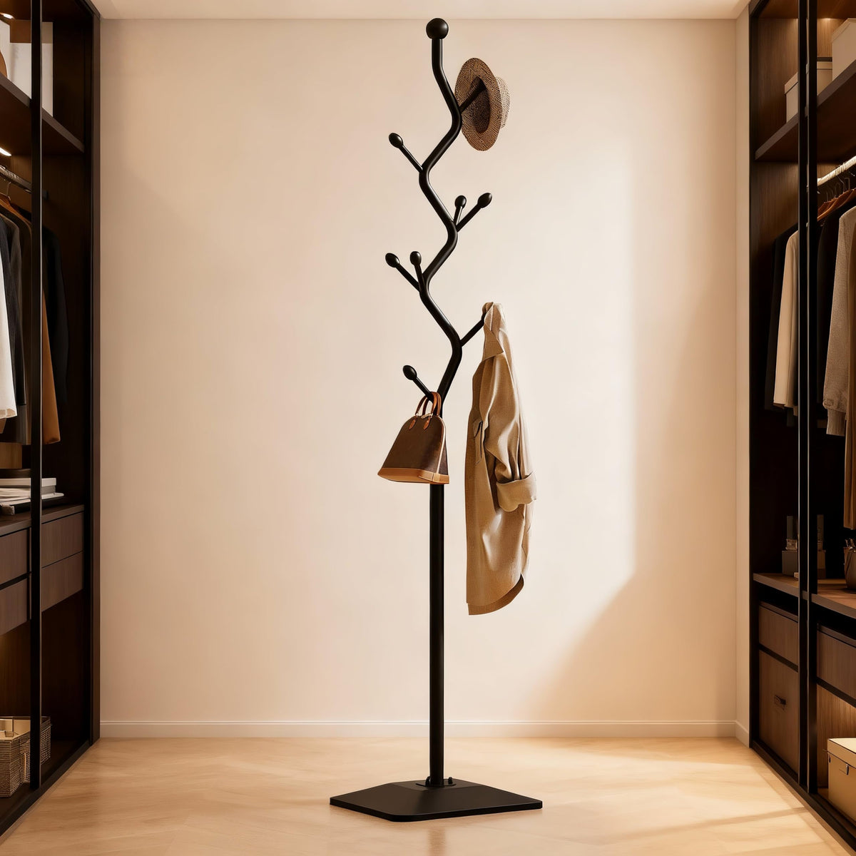 8-Hook Metal Coat Rack