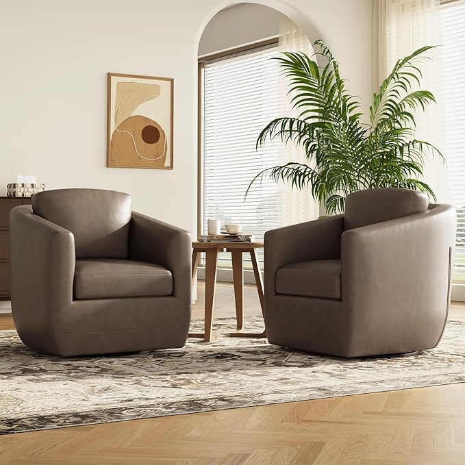 360° Swivel Accent Chair with Pillow