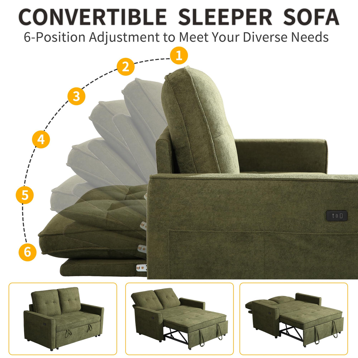 Convertible Sleeper Loveseat