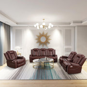 3-Piece Power Reclining Sofa Set with LED Lights