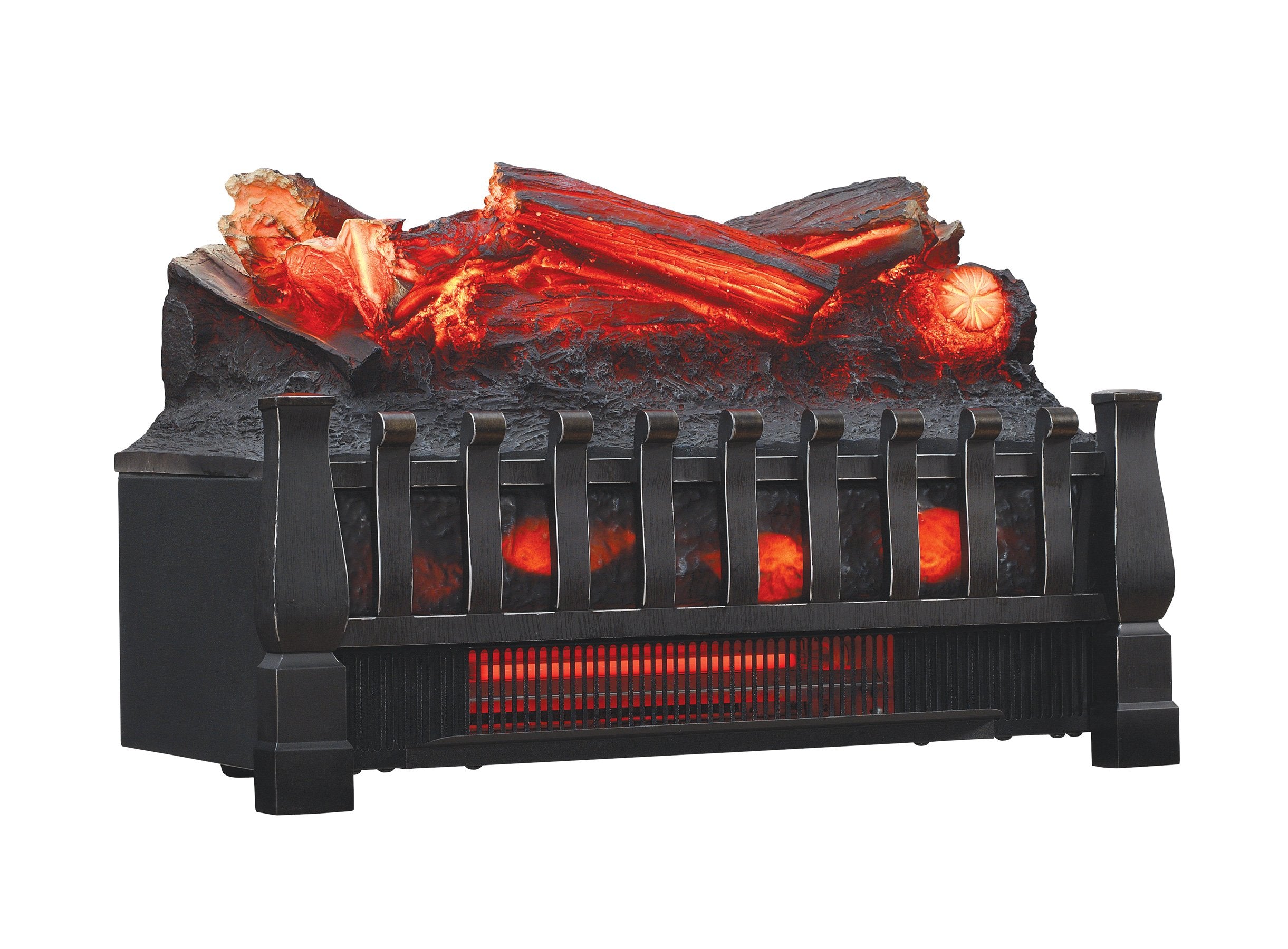 duraflame Electric Log Set 1,000 Sq Ft Heater, Faux Logs Insert with Infrared Flames for Existing Fireplaces, Remote Control Included