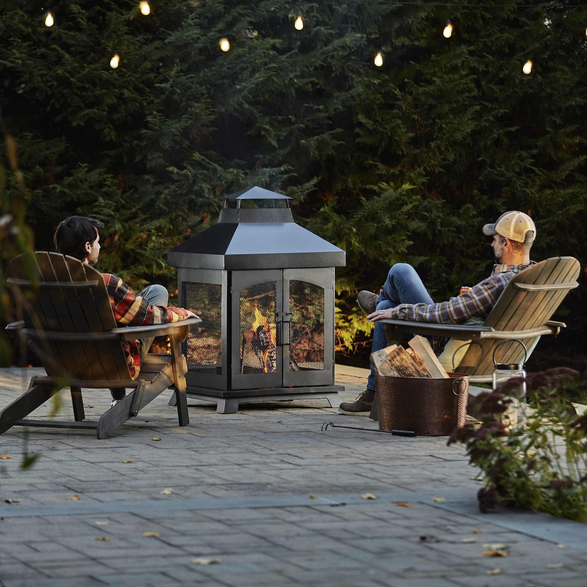 Wood Burning Outdoor Fireplace