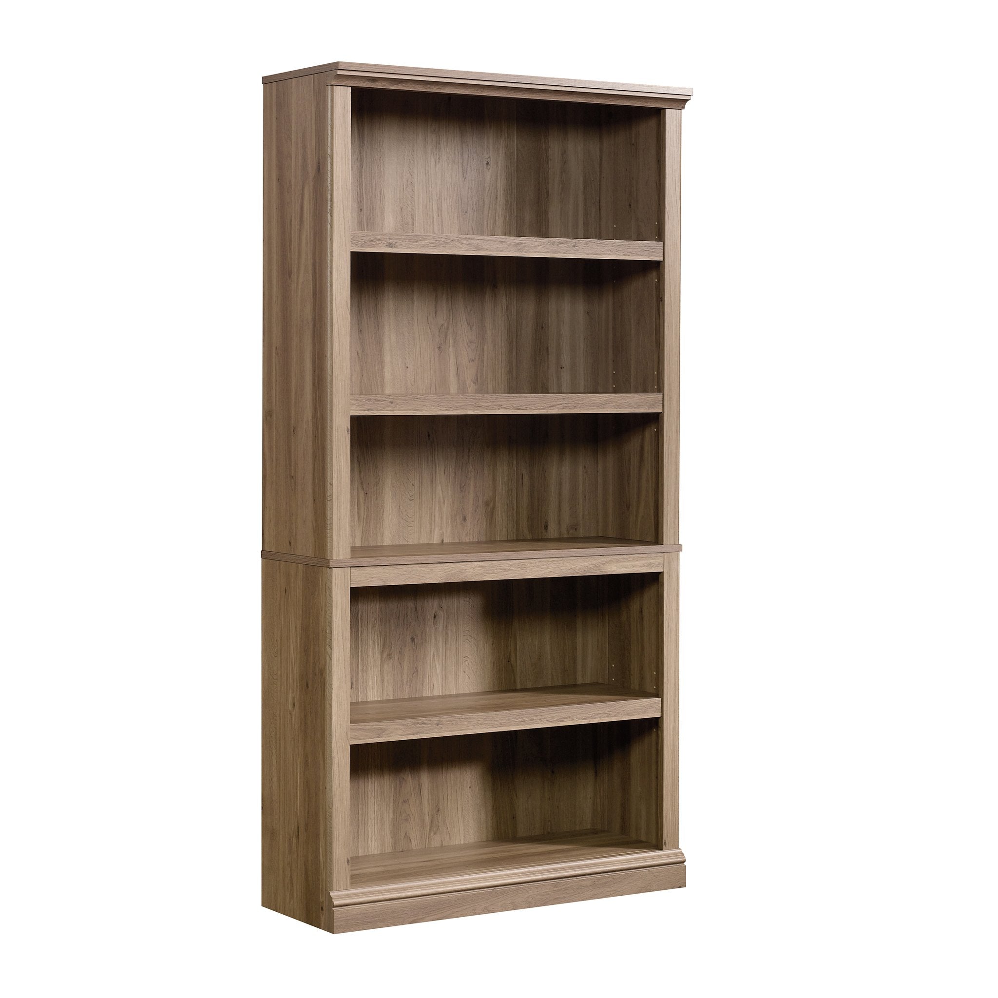 Sauder Miscellaneous Storage Bookcases/Book Shelves (5-Shelf and 3-Shelf), Salt Oak Finish