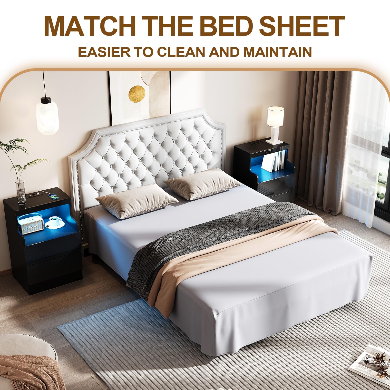Extra Large Folding Bed with Memory Foam Mattress
