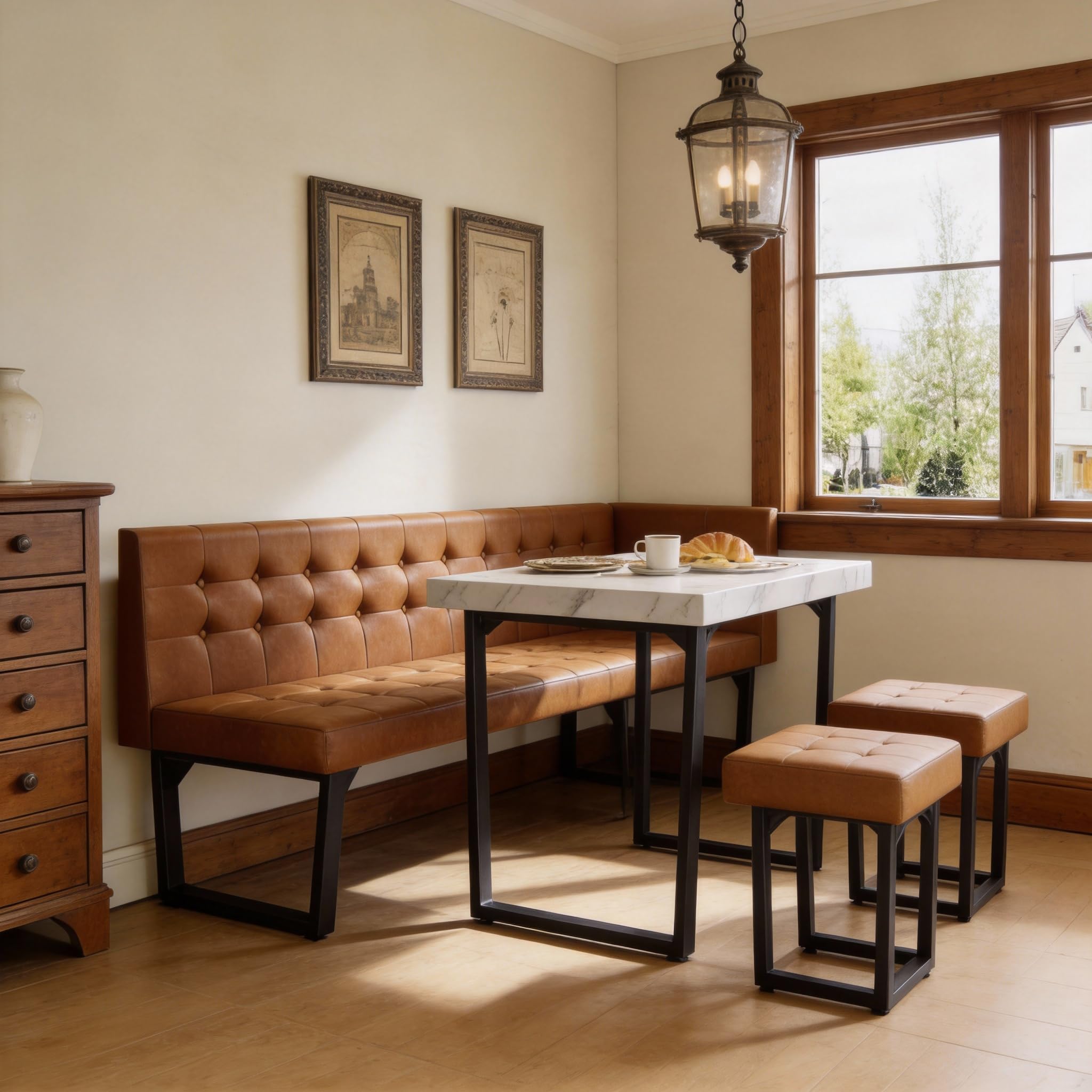 5-Piece Corner Bench Dining Table Set