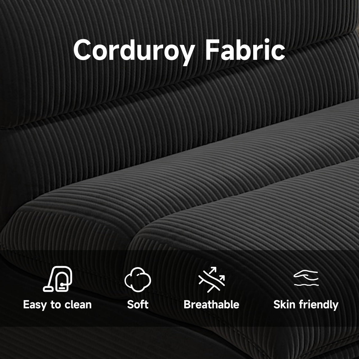 YVDNHP Bean Bag Chair with Ottoman, Reading Chair for Adults Black
