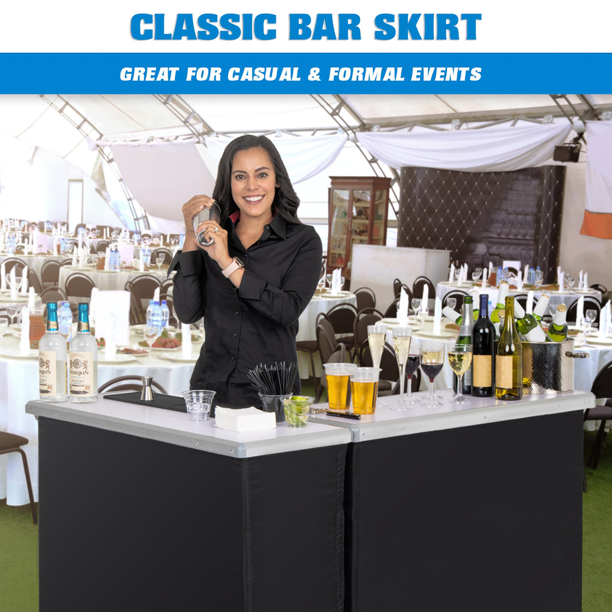 Portable Double Bar Table Set