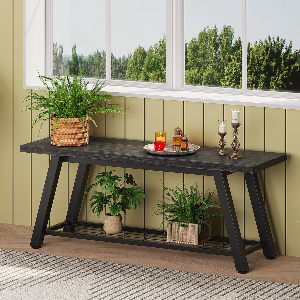 Industrial Shoe Storage Bench