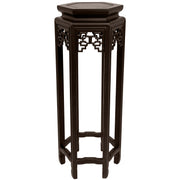 Red Lantern 28" Rosewood Stain Hexagon Plant Stand