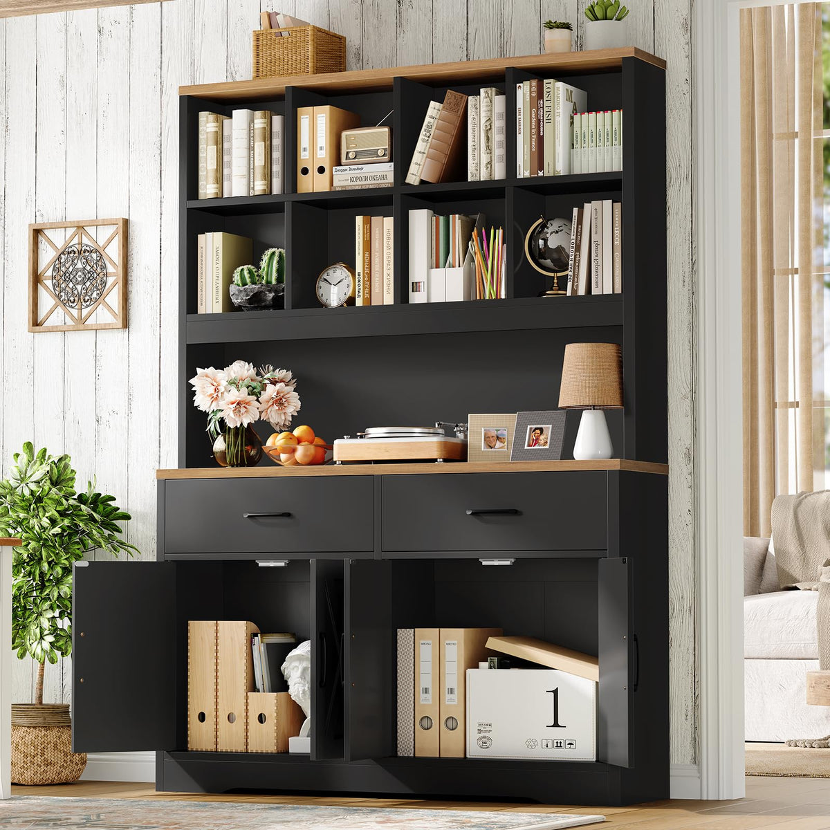 Tall Storage Cabinet with Drawers