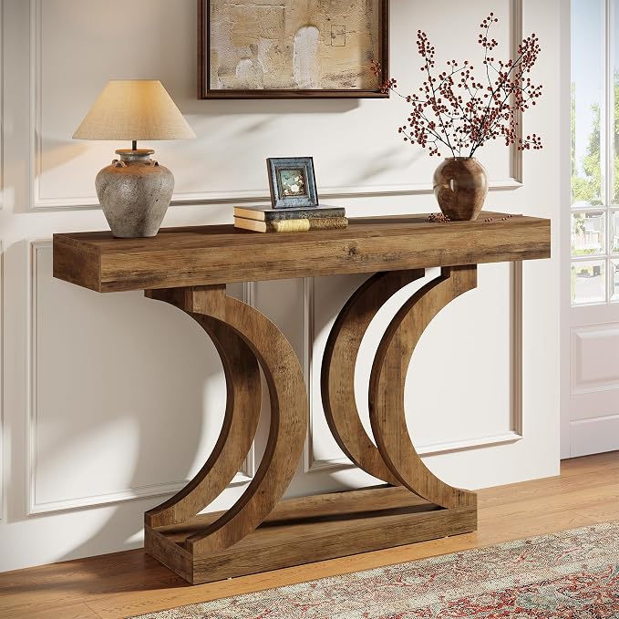 Curved Leg Console Table