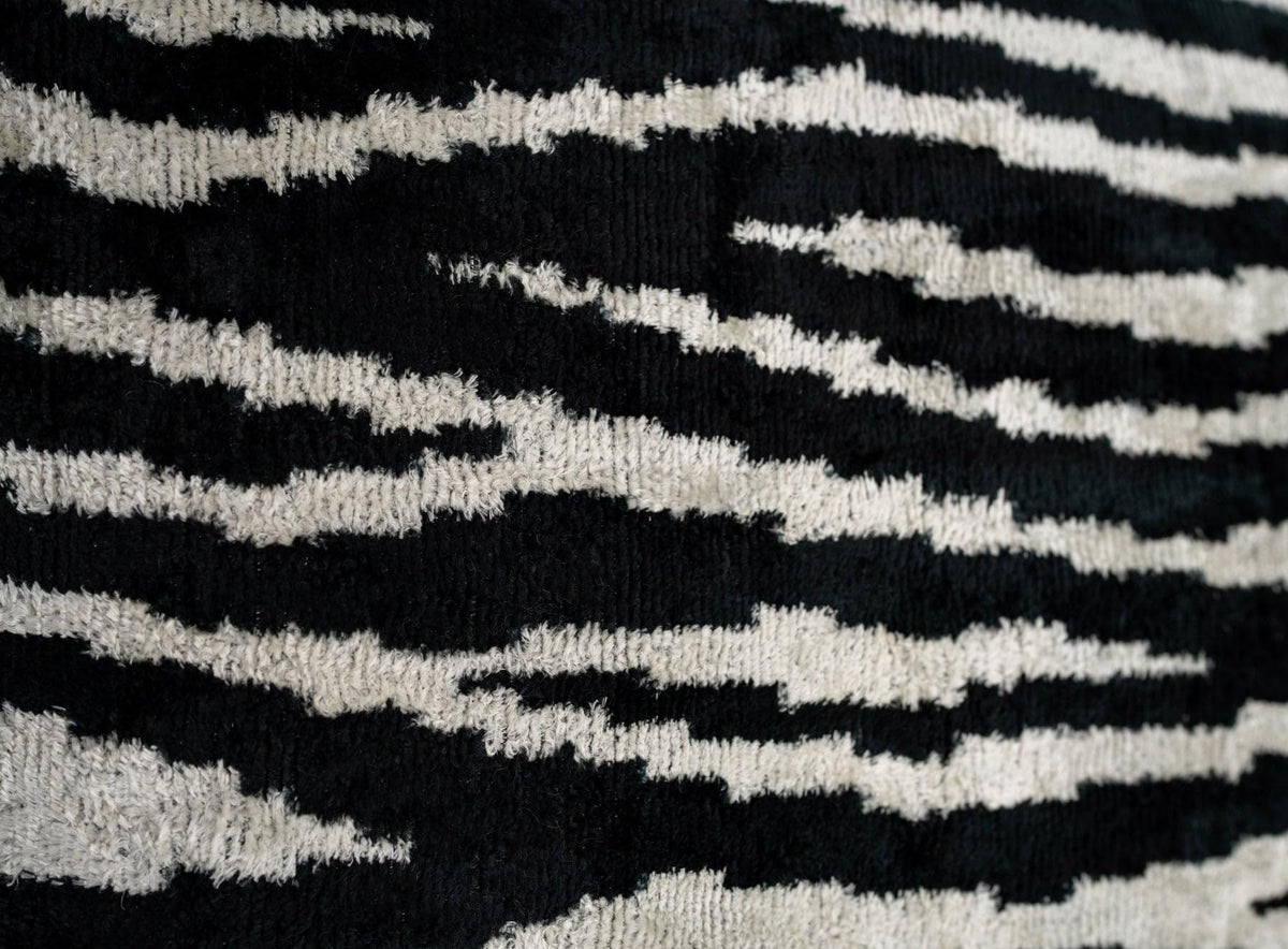 Zebra Print Velvet Throw Pillow