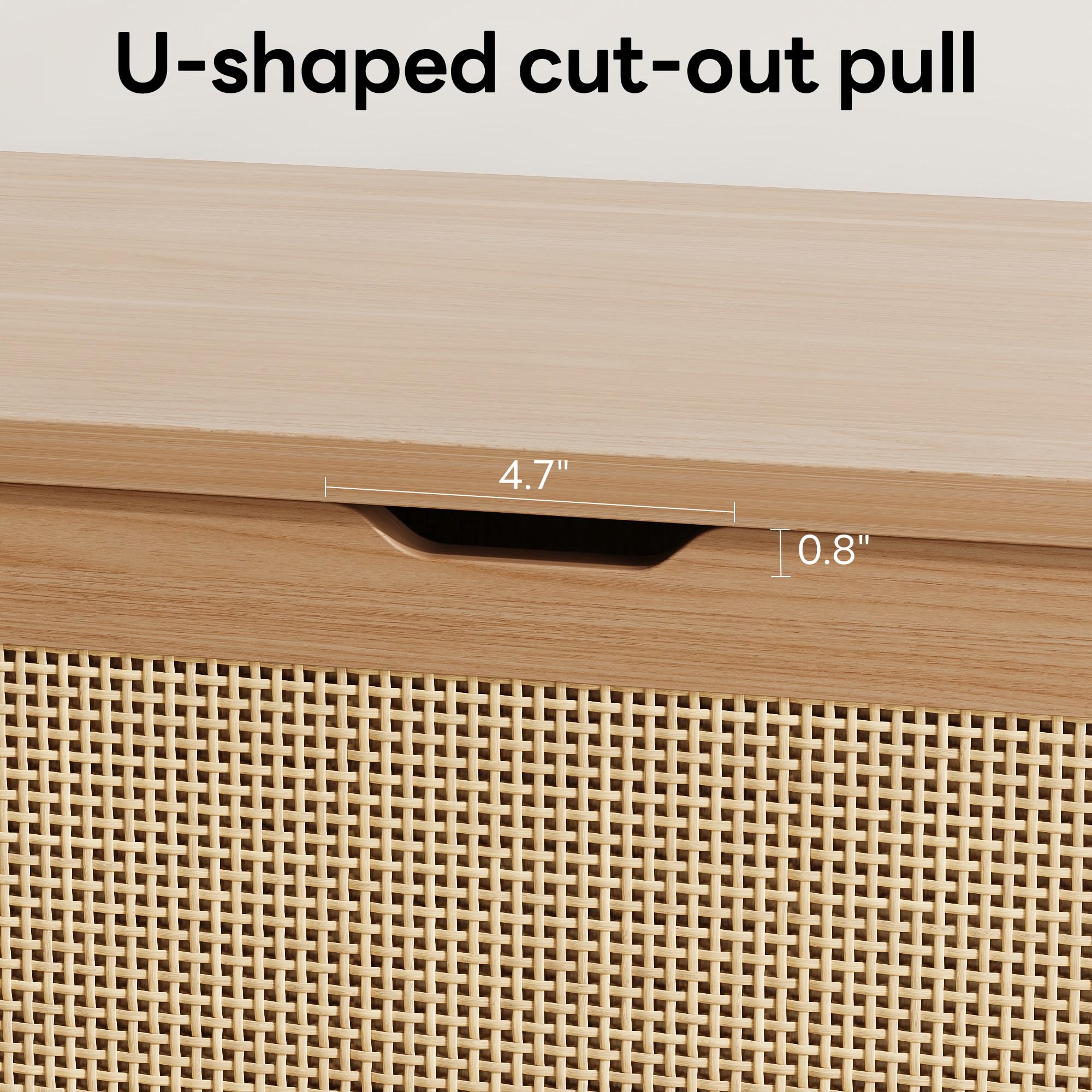 Rattan Storage Ottoman Bench with Lid