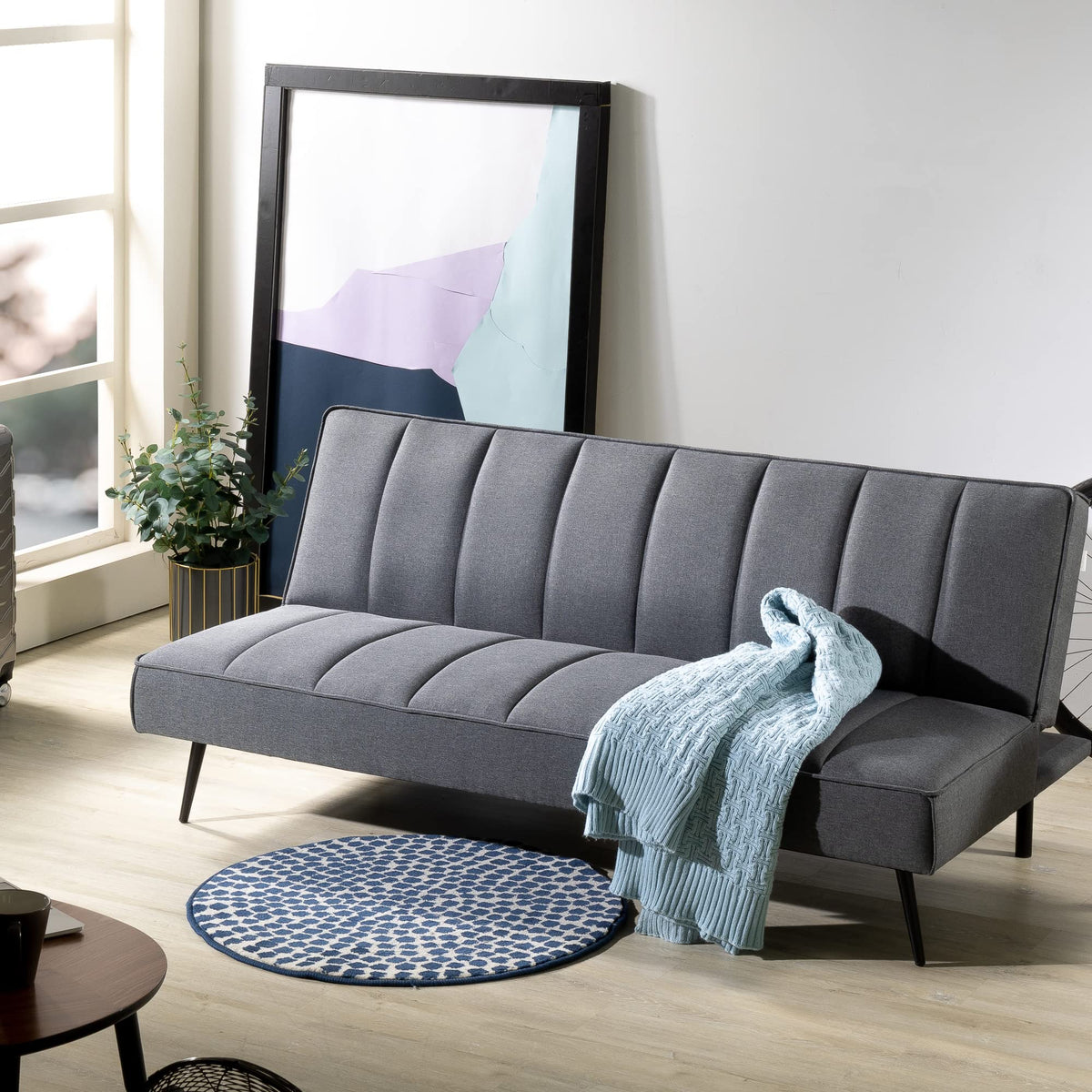 Zinus Quinn Sleeper Sofa, Convertible Sofa, Futon Sofa Bed, 2 in 1 Folding Sofa Bed for Apartments, Guest Rooms, and Compact Spaces