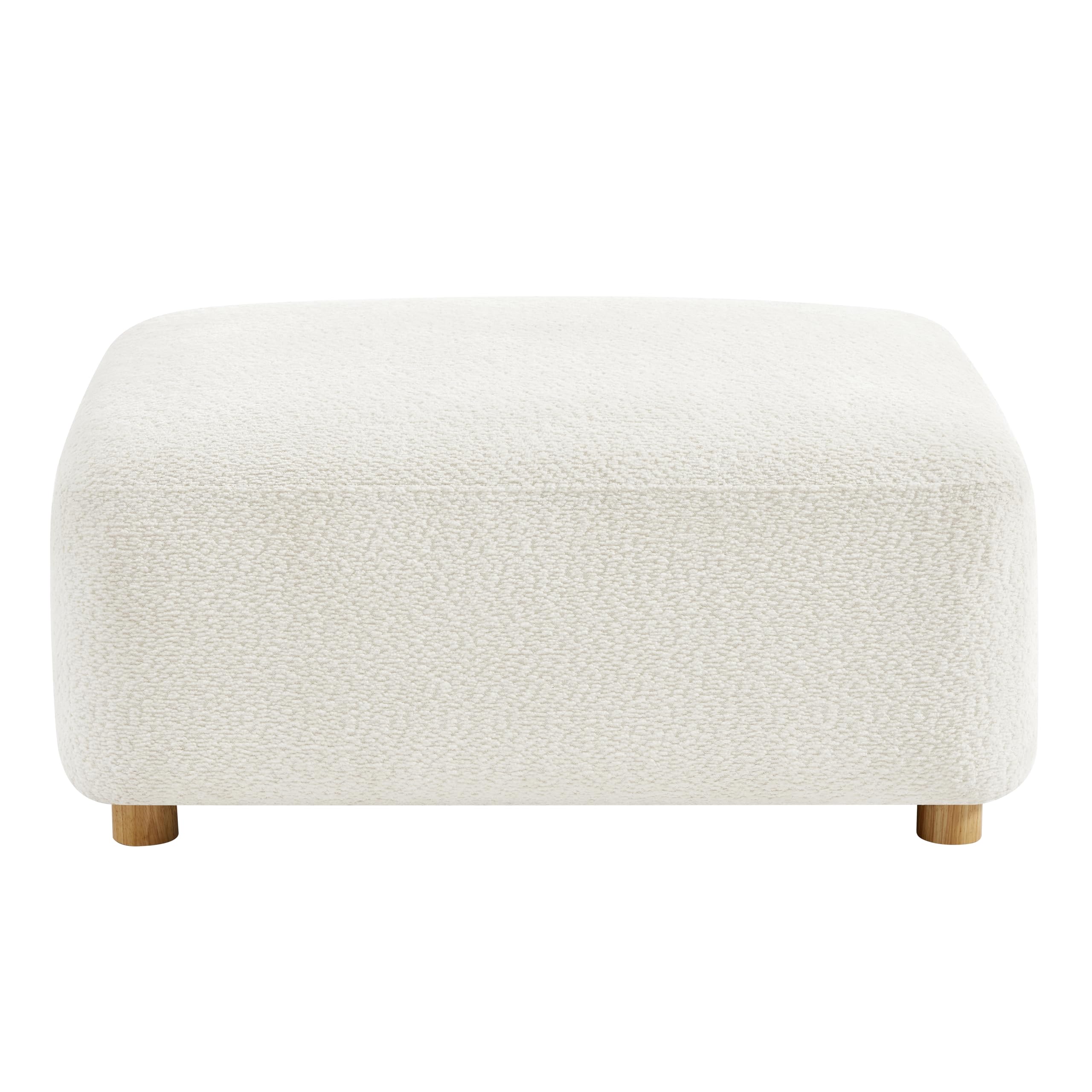 Curved Boucle Modular Ottoman
