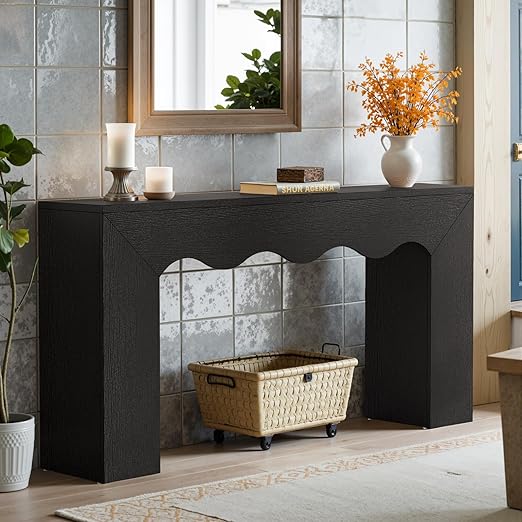 63" Wavy Console Table with Storage