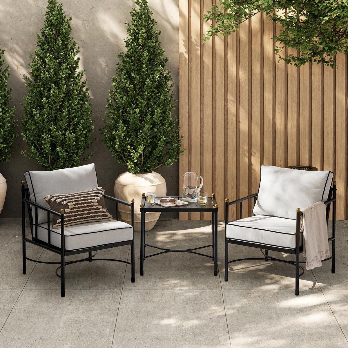 mopio Odelia Conversation Set, Coffee Table (3 Piece)