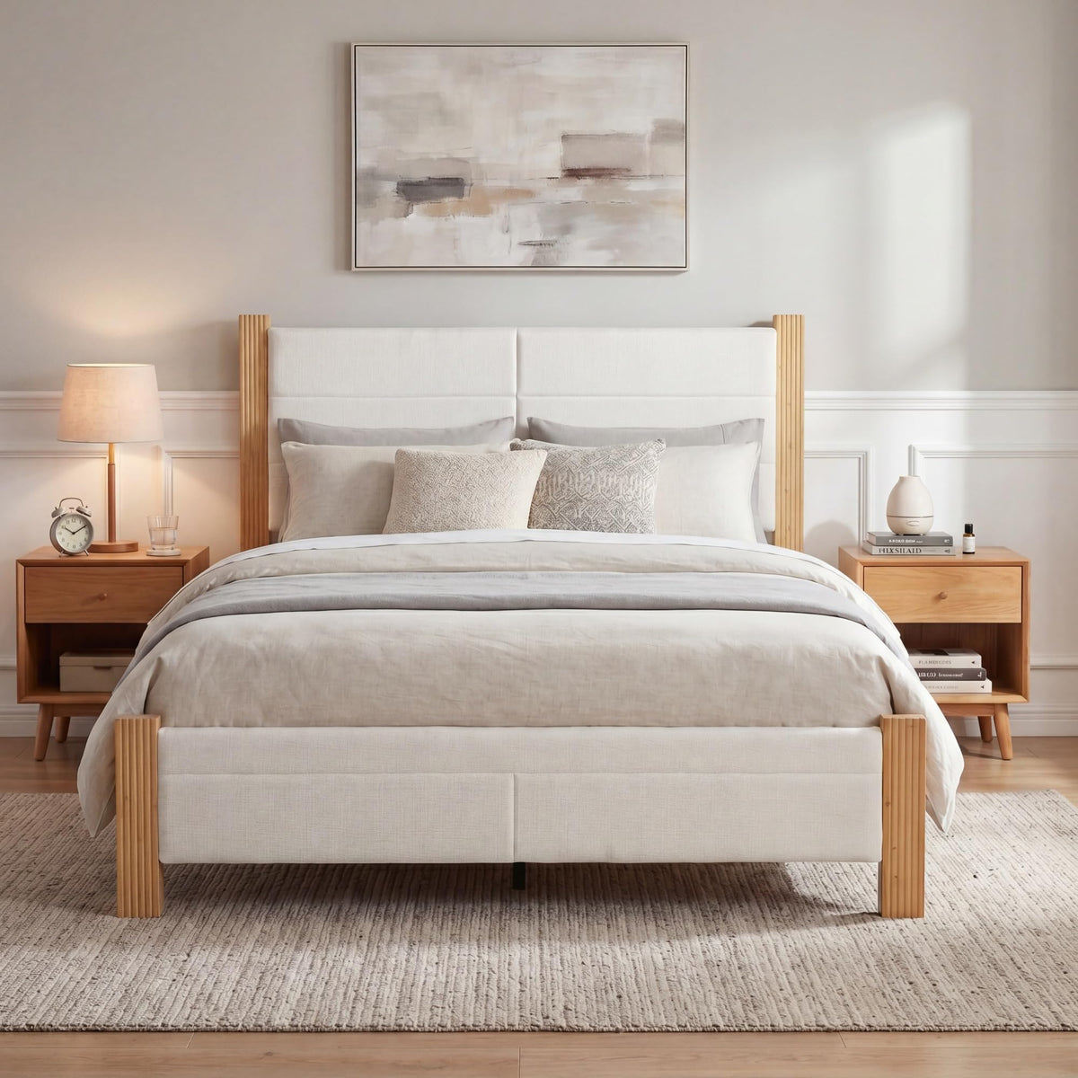 Queen Upholstered Platform Bed