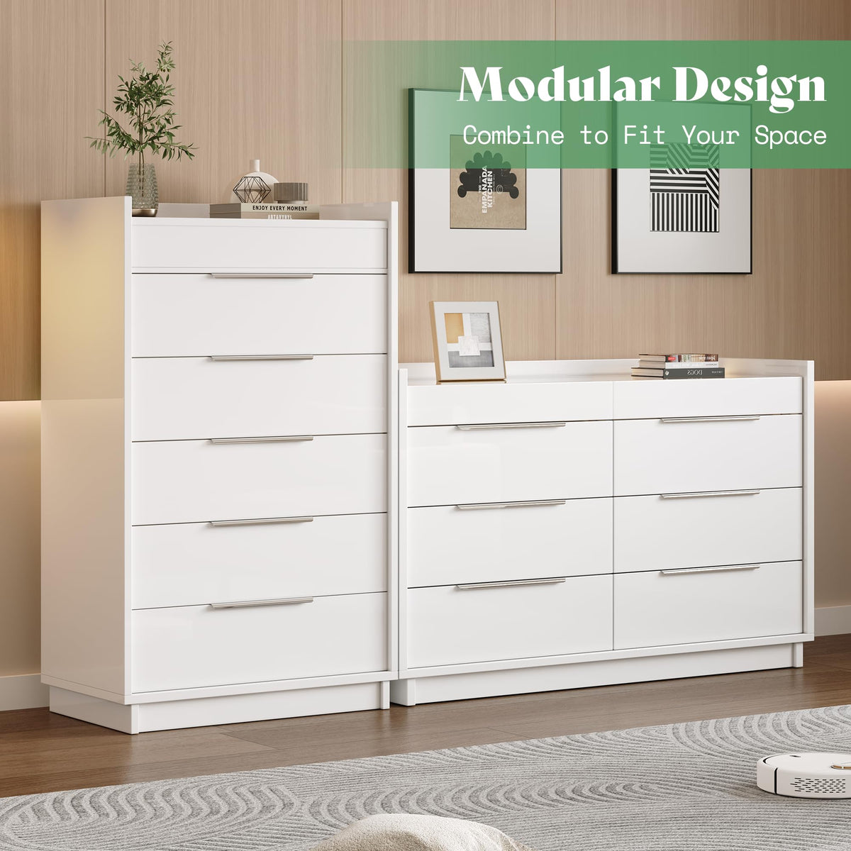 5-Piece King Bedroom Set with Charging Nightstands